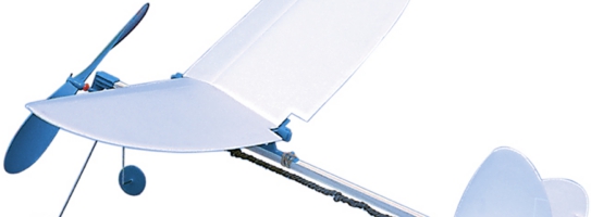 とはしてあそばう ゴム動力飛行機(丸翼)