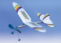 ゴム動力飛行機(丸翼)作品例